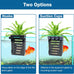 Black aquarium plant holder 4 PCS with 24 hooks, 20 suction cups for fish tank decorations