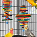 Bissap multicolored bird chewing sticks for small medium conure parakeet cockatiels lovebird pet birds