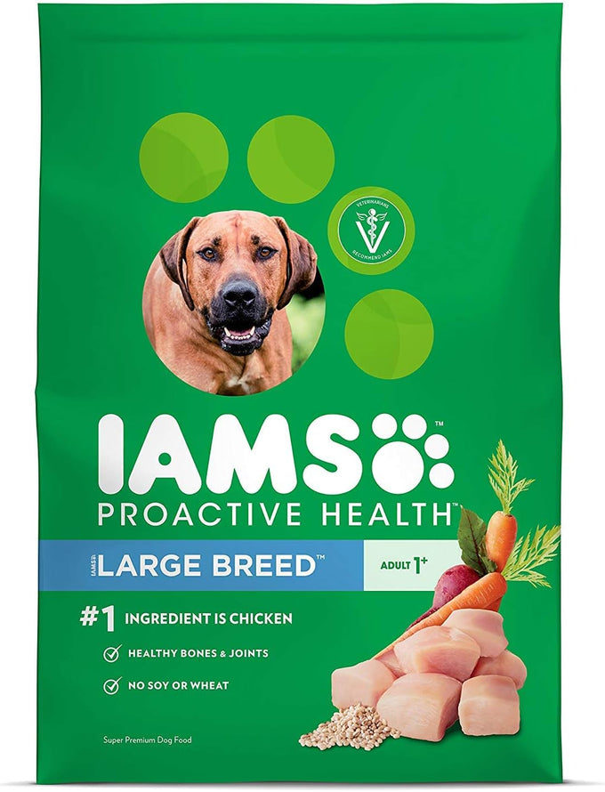 IAMS Proactive Health Large Breed Dry Dog Food, Chicken, 30 lb