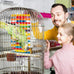 mewtogo 2pcs bird toys for conures parakeets cockatiels lovebirds parrot gift set