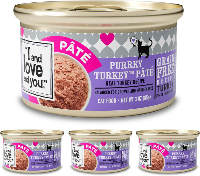I and Love and You Whascally Wabbit Pâté Wet Cat Food - Rabbit Recipe, Grain Free, Filler Free, 3oz Pack of 4 Cans, 100% Natural