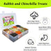 Natural Guinea Pig Chinchilla Hamster Treats Box with 12 Grids, Combination of Grains and Vegetables, Medium Size