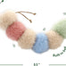 Soft caterpillar kicker for indoor cats, with rattle, ribbon, and catnip, bite resistant, for all ages.