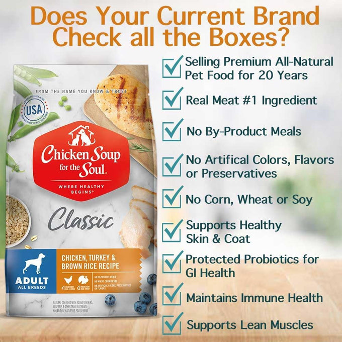 Chicken Soup for the Soul Adult Dry Dog Food, Chicken & Turkey