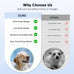 Gentle Pet Shower Attachment with One-Button Pause, 2-Mode Mini Pet Shower Head for Nervous Dogs and Cats, 98'' Long Hose