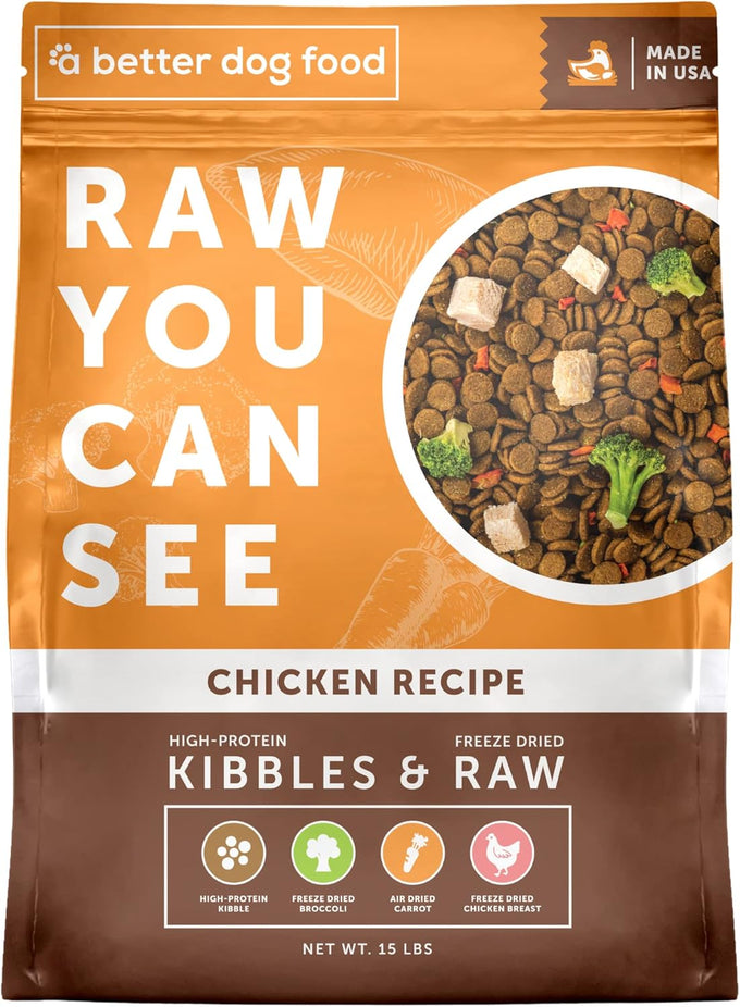 A Better Dog Food Chicken Dry Dog Food Raw Freeze Dried