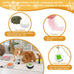 5pcs cute sushi plush catnip toys with bell and feathers for indoor cat boredom relief