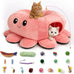 Cat Octopus Tunnel Bed with 20 Toys, Collapsible Indoor Cat Playhouse for Kittens, Machine Washable Cushion