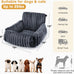 mixjoy dog car seat grey small medium dogs up to 25 lbs multi-functional pet travel bed with clip-on leash