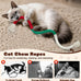 Cat Chew Ropes 4Pcs for Indoor Cats with Refillable Natural Catnip and Soft Cotton Rope Design