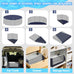 Foldable Gray Kiddie Pool with Hard Plastic Non-Slip Thickened Bottom for Small Medium Large Dogs and Kids