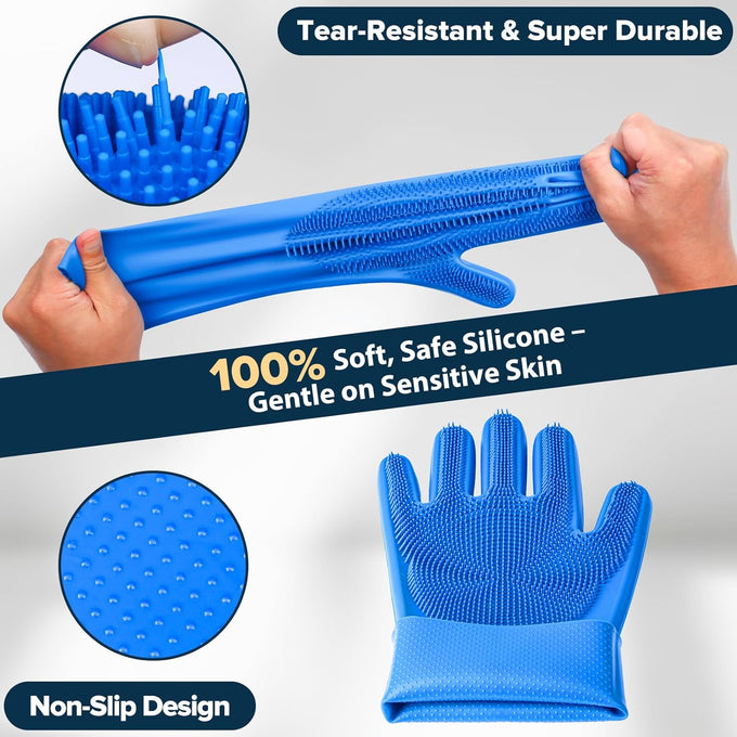 augwind navy blue 6pcs pet grooming kit for dogs cats and horses