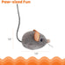 Catstages Squeak Squeak Mouse Cat Toy with Touch-Activated Sound, Catnip, and Soft Plush Gray