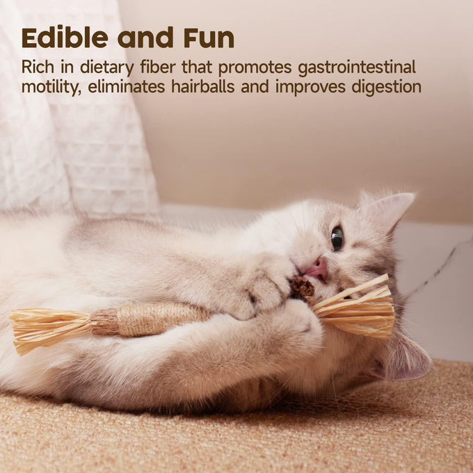 Potaroma natural silvervine sticks cat toys 6 pieces for kittens dental care and edible treats