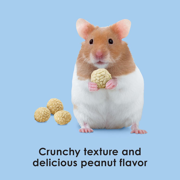 Kaytee Krunch-A-Rounds Sesame Covered Peanut Treat for small pets, 3 oz, crispy rice coating, sesame seeds