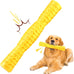 LOYEE Yellow Dog Squeaky Toy for Medium/Large Aggressive Chewers, Durable Rubber Toy for Teething