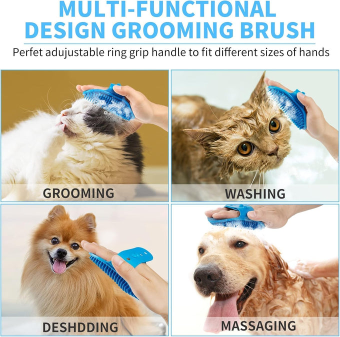 Professional 7-in-1 dog paw cleaner for medium-sized dogs, fits paws 1.5 to 2.5 inches wide, blue