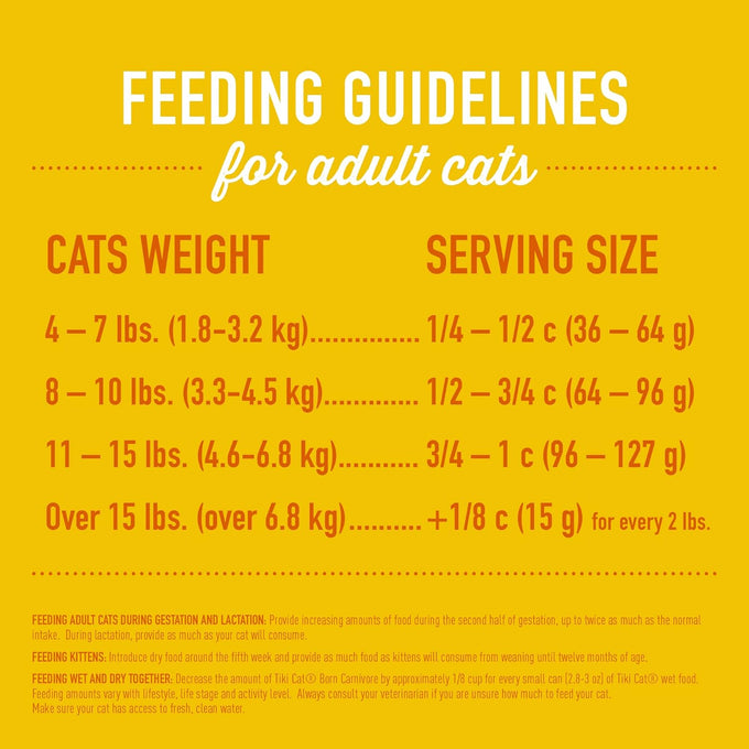 Tiki Cat Born Carnivore High Protein Dry Cat Food, Deboned Chicken & Egg, 2.8 lbs. Bag