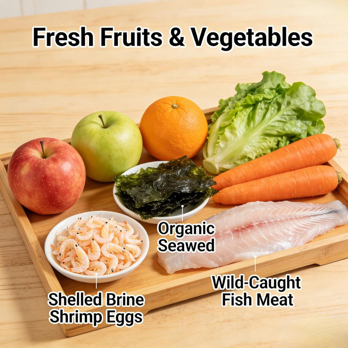 Natural Color Enhancing Pond Fish Food with Antarctic Krill & Spirulina for Koi & Goldfish, Moisture-Proof Packaging