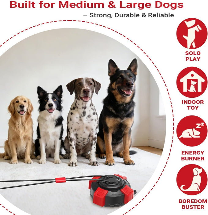Strong suction cup dog toy for aggressive chewers, 2.68" bite resistant for medium large dogs, anxiety relief & energy release