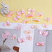 pink dog hair bows set with rubber bands, 10 pairs, 20 pieces, handmade mix style for small, medium, large dogs