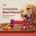 Red, Beef Flavored, Long Lasting Dog Bones for Large Dogs with Nylon Core and Rubber Sleeve, Suitable for Medium & Large Breed