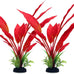 12 inch silk aquarium plants, artificial green decorations for fish tank, aquarium decor 2 pack