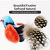 Whisker World 2-Pack Catnip Bird Toys with Lifelike Chirp Sound and Real Feather