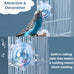 Parakeet Toys Colorful Spinner Rattle Bird Cage Enrichment Chewing Exercise for Parrots, 2pcs Random Color