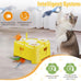Cheese-Shaped Interactive Cat Toy with USB Rechargeable Electronic Feather Toy for Indoor Cats and Kittens 6-Hole Mole & Rotating Feather
