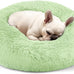 Hoewina 20in light grey donut bed for indoor cats and small dogs, washable, plush, waterproof, anti-slip