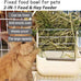 hercocci large white rabbit hay food bin feeder and bunny water bottle set with 500ml hanging dispenser