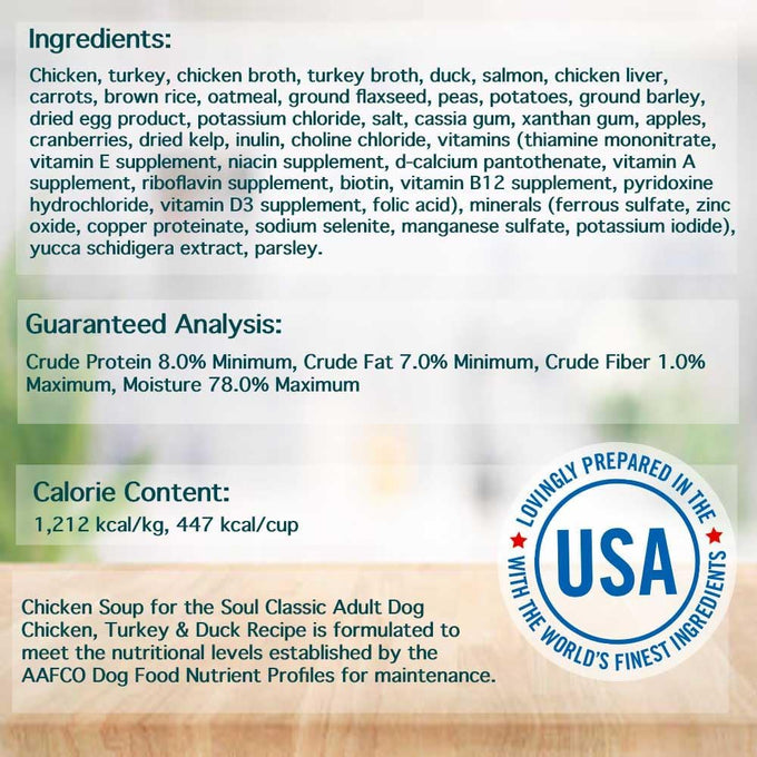 Chicken Soup Classic Wet Dog Food - Soy, Corn & Wheat Free