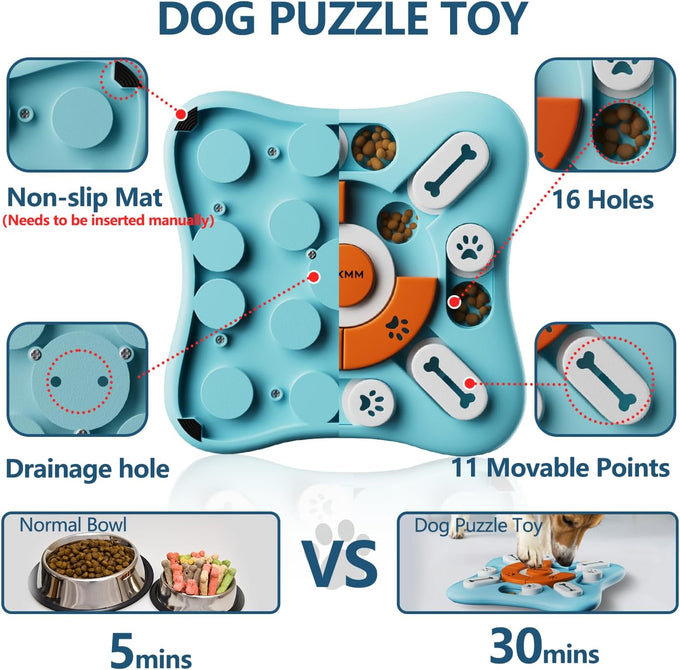 foxmm interactive dog treat puzzle toy for large medium small dogs iq training and mental stimulation