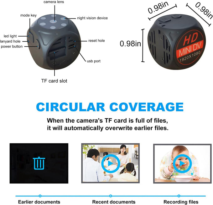 pet collar camera with 64gb sd card, hidden camera & dog tracker collar with 1080p video and infrared night vision
