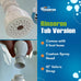 rinseroo slip-on bathtub faucet sprayer attachment for tub spout, ultra-flex dog shower hose adapter, 5 foot hose