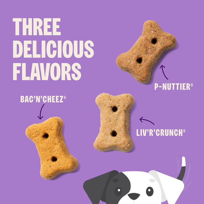 Wellness Old Mother Hubbard Classic Savory Mini Dog Biscuits, All Natural Training Treats, 3 Flavors, 20 oz Bag, Made in North America