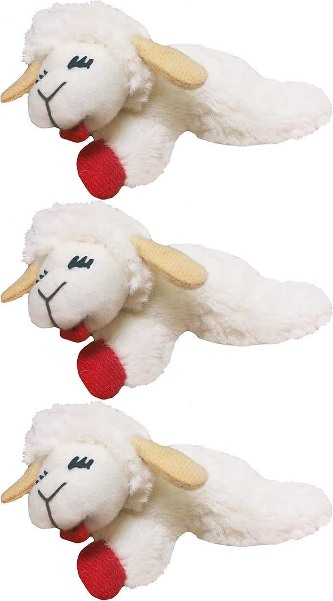 multipet lamb chop cat toy small pack of 3