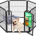 FXW Homeplus unleashed 24 inch 6 panels heavy duty black dog playpen for puppy and small dogs