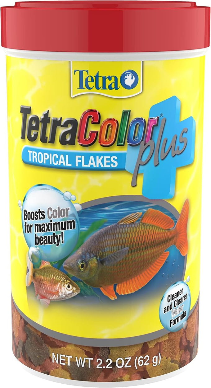 Tetra ColorPlus Tropical Fish Food Flakes, 7.06 Ounce, Natural Color Enhancers and High-Protein Formula