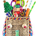 Katumo seagrass foraging bird toys for parakeets, cockatiels, conures, parrots with natural materials and hook attachment