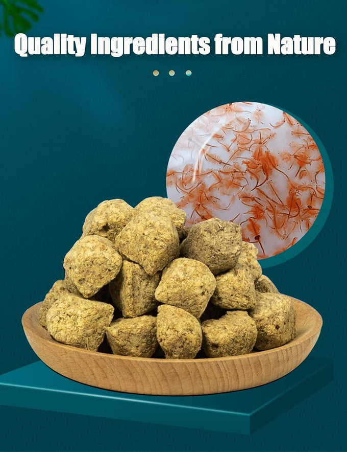 Brine Shrimp Cubes All Natural Freeze Dried Tropical Fish Food for Small to Medium Saltwater & Freshwater Fish