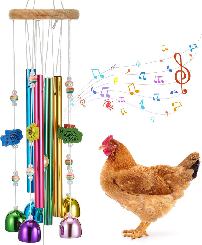 winnerwhy chicken coop multicolor chicken wind chime enrichment toy for parrot parakeet budgerigar lovebird birds