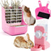 hercocci large white rabbit hay food bin feeder and bunny water bottle set with 500ml hanging dispenser