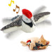 Flapping Wings Sparrow Catnip Toy, Touch Activated, Rechargeable, Chirping Bird Interactive Toy for Kittens and Small Dogs