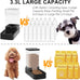 Automatic Cat Feeder and Water Dispenser Set for Small to Large Pets with 3.3L Capacity Black Feeding Bowls