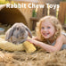 besnew natural loofah rabbit chew toys 100% edible for teeth health