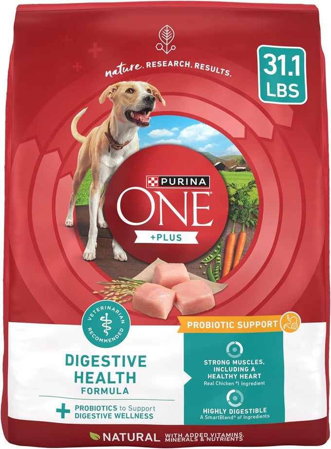 Purina One Plus Digestive Health Dry Dog Food - 31.1 Lb