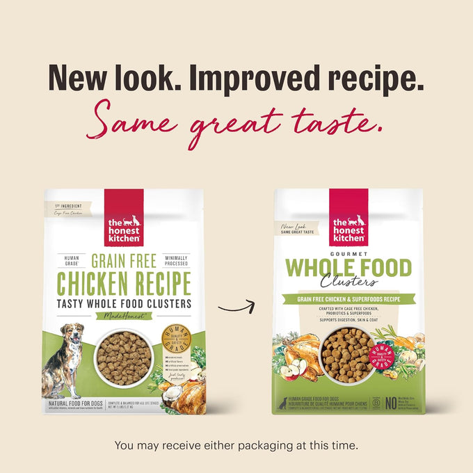 The Honest Kitchen Whole Food Clusters Grain Free Chicken Dry Dog Food, 5 lb