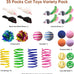 Cat Toys Set for Indoor Cats, 35-Pack Interactive Toy Set with Colorful Springs and Mouse